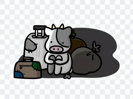 捨てられたうしくんのイラスト 捨てられたうしくんのイラスト