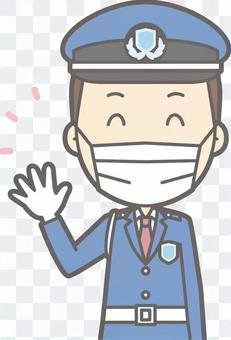 Security guard - mask - bust Security guard - mask - bust