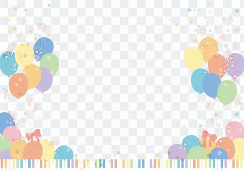 Keyboard and balloon frame Keyboard and balloon frame