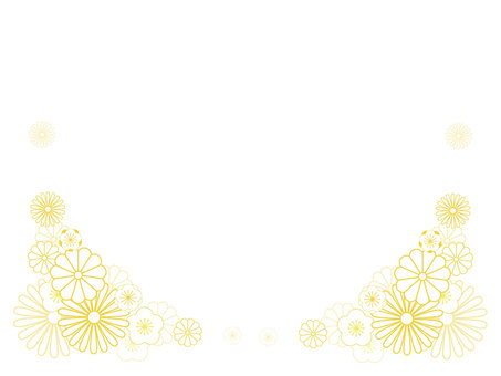 Simple Japanese style flower frame Simple Japanese style flower frame