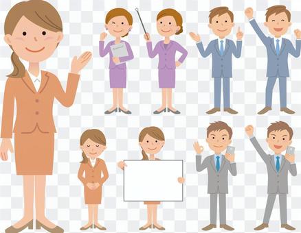 70531. Male and female office workers, whole body 6 70531. Male and female office workers, whole body 6