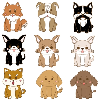 Assortment of dogs Assortment of dogs