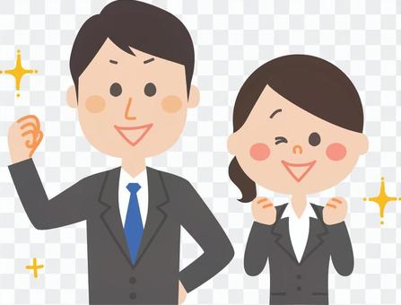 Suit and men and women guts Suit and men and women guts