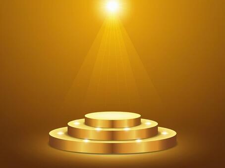Gold stage in the spotlight Gold stage in the spotlight
