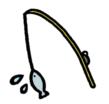 Handwritten style fishing rod Handwritten style fishing rod