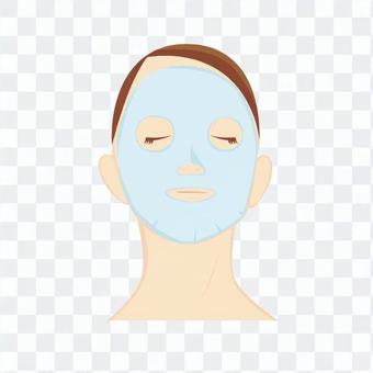 A woman masking on his face A woman masking on his face