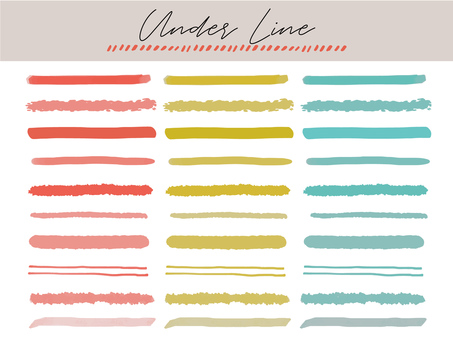 Various underlines (dull color) Various underlines (dull color)