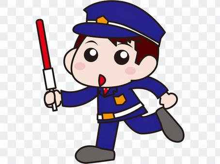 Security guard - a young man Security guard - a young man