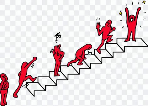 Person climbing stairs Person climbing stairs