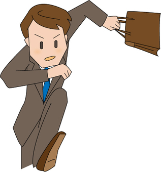 Running businessman Running businessman