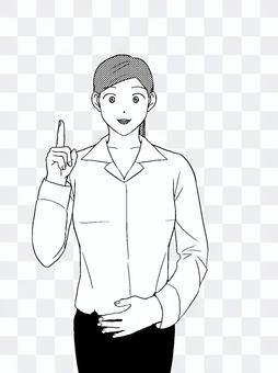 Business style female one point monochrome Business style female one point monochrome