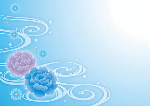 Waves and peony Waves and peony