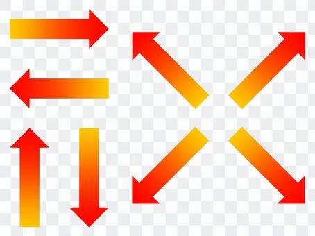 Gradient arrow set Gradient arrow set