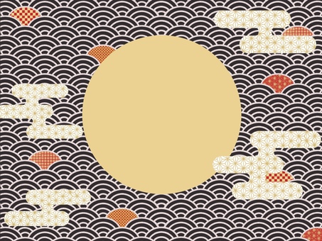 Simple and cute Japanese pattern background wallpaper (black) Simple and cute Japanese pattern background wallpaper (black)