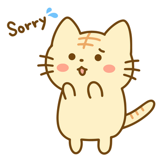Tabby cat telling you I'm sorry to stand Tabby cat telling you I'm sorry to stand
