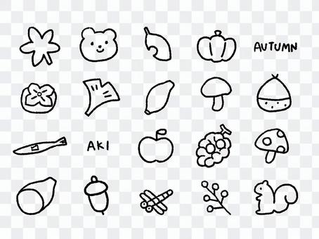 Autumn icon set Autumn icon set