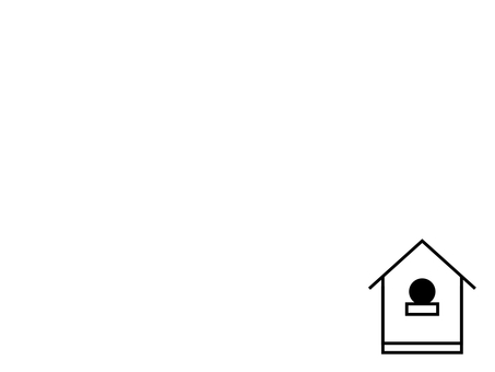 Simple birdhouse background: monochrome line drawing Simple birdhouse background: monochrome line drawing