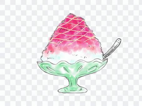 Strawberry shaved ice with condensed milk Strawberry shaved ice with condensed milk