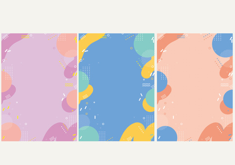 Memphis style background set Memphis style background set