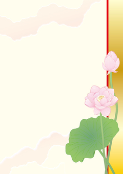 Lotus flower _ Paper vertical plate _ gold Lotus flower _ Paper vertical plate _ gold