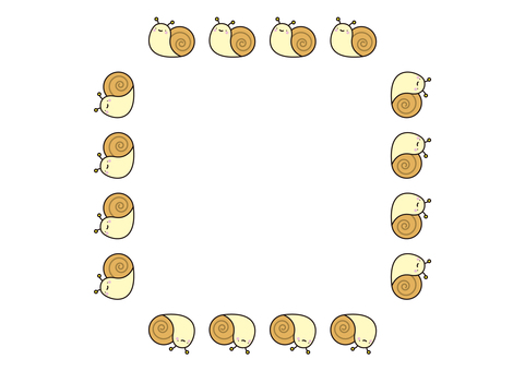 15 frames_snail,帶線條,方形 15 frames_snail,帶線條,方形