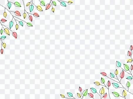 Simple leaf frame background Simple leaf frame background