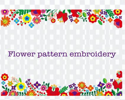Flower embroidered frame Flower embroidered frame