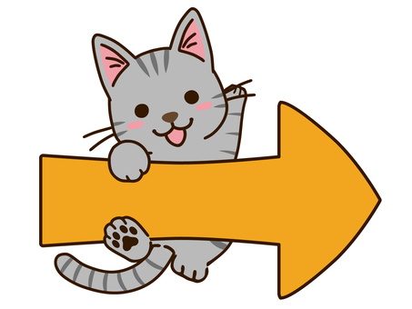 Right arrow and Sabatra cat Right arrow and Sabatra cat