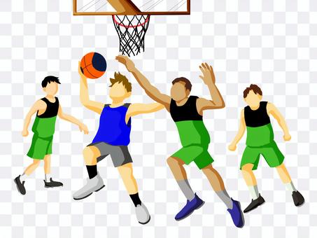 Athletes playing 3x3 Athletes playing 3x3