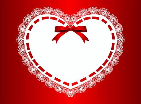 Ribbon & Heart Lace Frame Ribbon & Heart Lace Frame