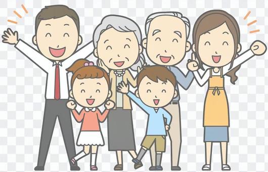 Guts pose B in 3 generations-whole body Guts pose B in 3 generations-whole body