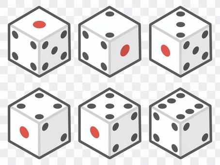 サイコロ 賽の目 6面セット サイコロ 賽の目 6面セット