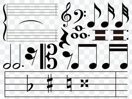 Musical note set Musical note set