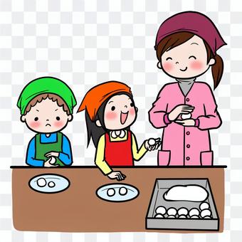 Making mozuki with New Year cake making dumplings with children Making mozuki with New Year cake making dumplings with children