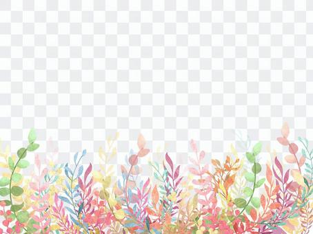 Colorful botanical frame horizontal composition Colorful botanical frame horizontal composition