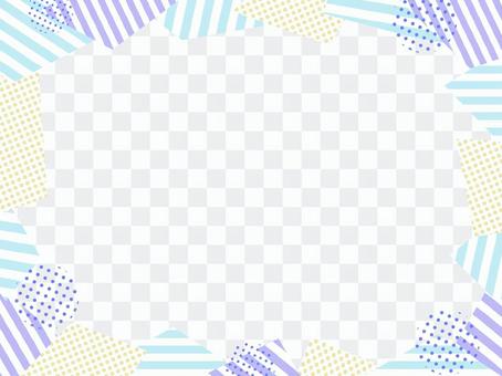 Patchwork style frame blue system Patchwork style frame blue system