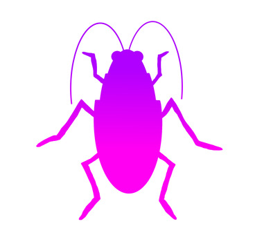 Cockroach silhouette (purple) Cockroach silhouette (purple)
