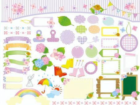 Cute frame of the rainy season Cute frame of the rainy season
