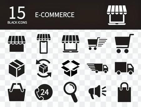 Online shop icon set Online shop icon set
