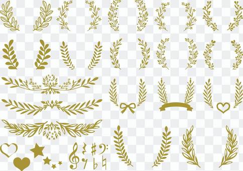 Leaf Plant Frame Frame Border Frame Material Set Decoration Leaf Plant Frame Frame Border Frame Material Set Decoration