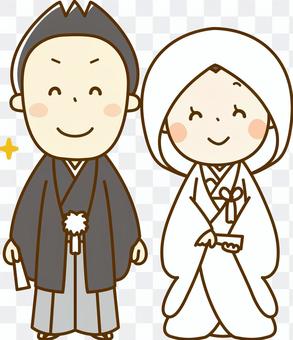 Bride and groom in kimono Bride and groom in kimono