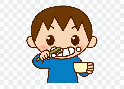 A boy who makes toothpaste A boy who makes toothpaste