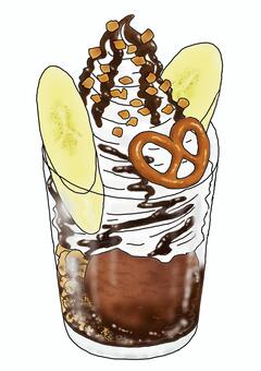 カフェ風チョコバナナパフェ カフェ風チョコバナナパフェ