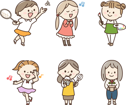 Girl's hobby feat set Girl's hobby feat set