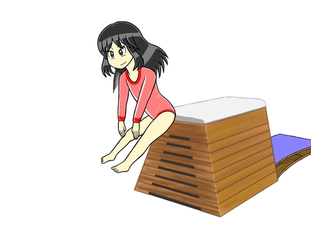 Girl jumping in the vaulting box Part 7 Girl jumping in the vaulting box Part 7