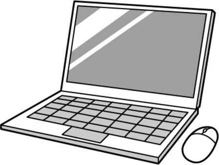 Laptop black and white Laptop black and white