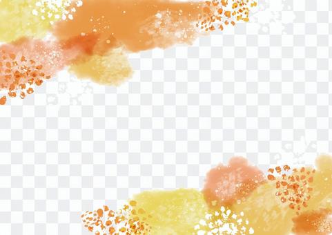 Watercolor material 086 Autumn watercolor frame Watercolor material 086 Autumn watercolor frame