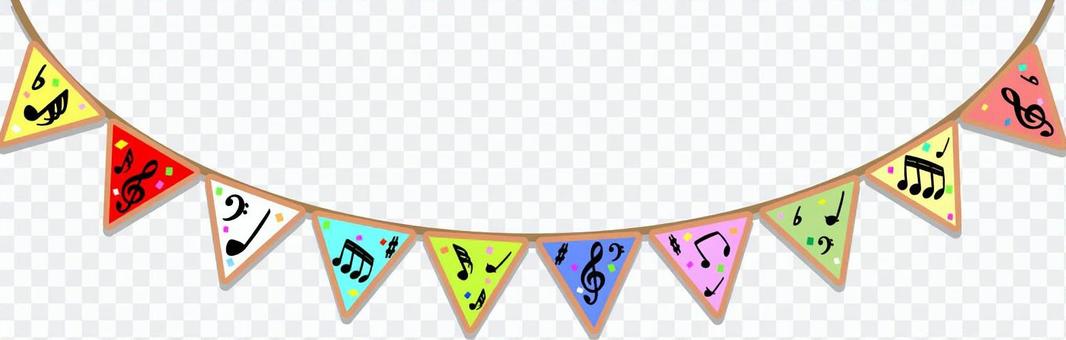 Triangle flag of note Triangle flag of note