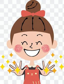 Clean clean hands kids girls upper body Clean clean hands kids girls upper body