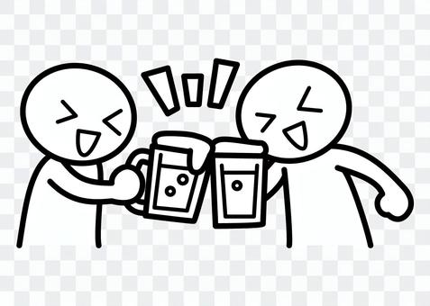 Stick figures - a toast Stick figures - a toast